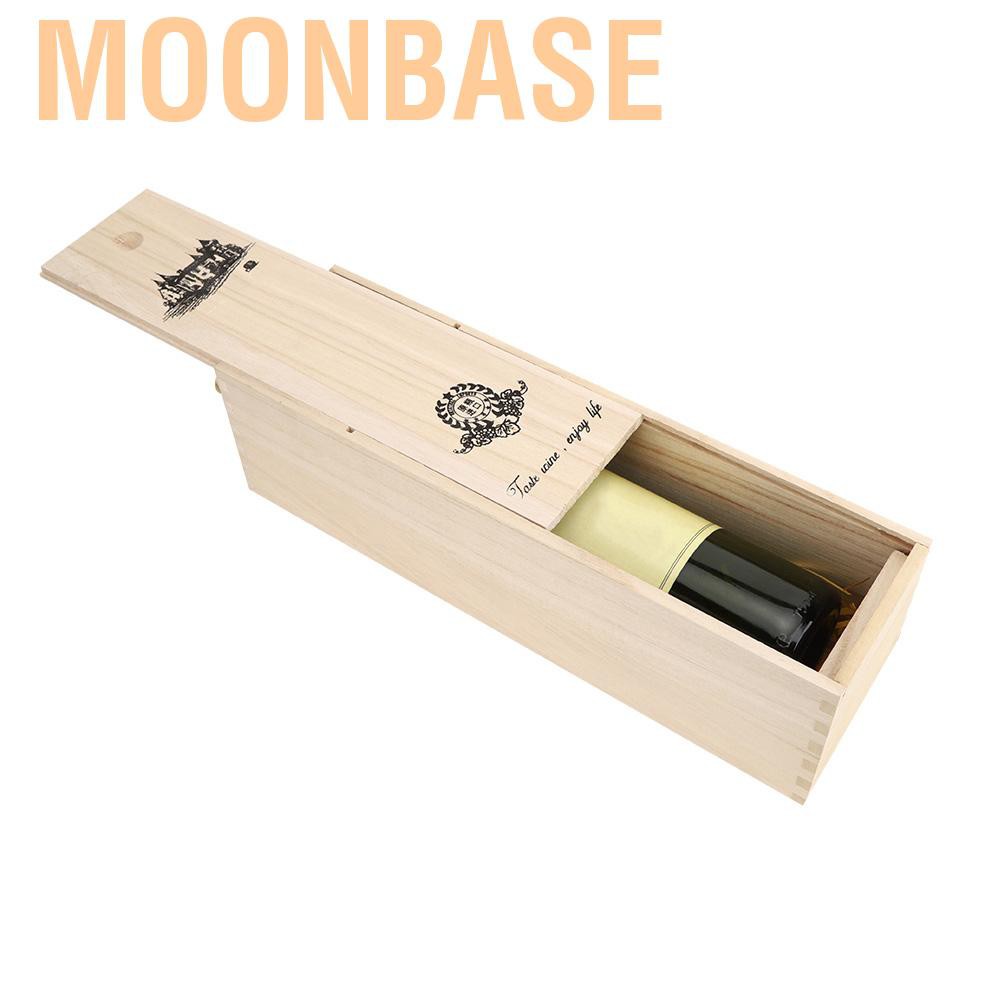 Moonbase Retro Red Wine Bottle Box Portable Delicate Wooden Storage Container Gift Cas HG