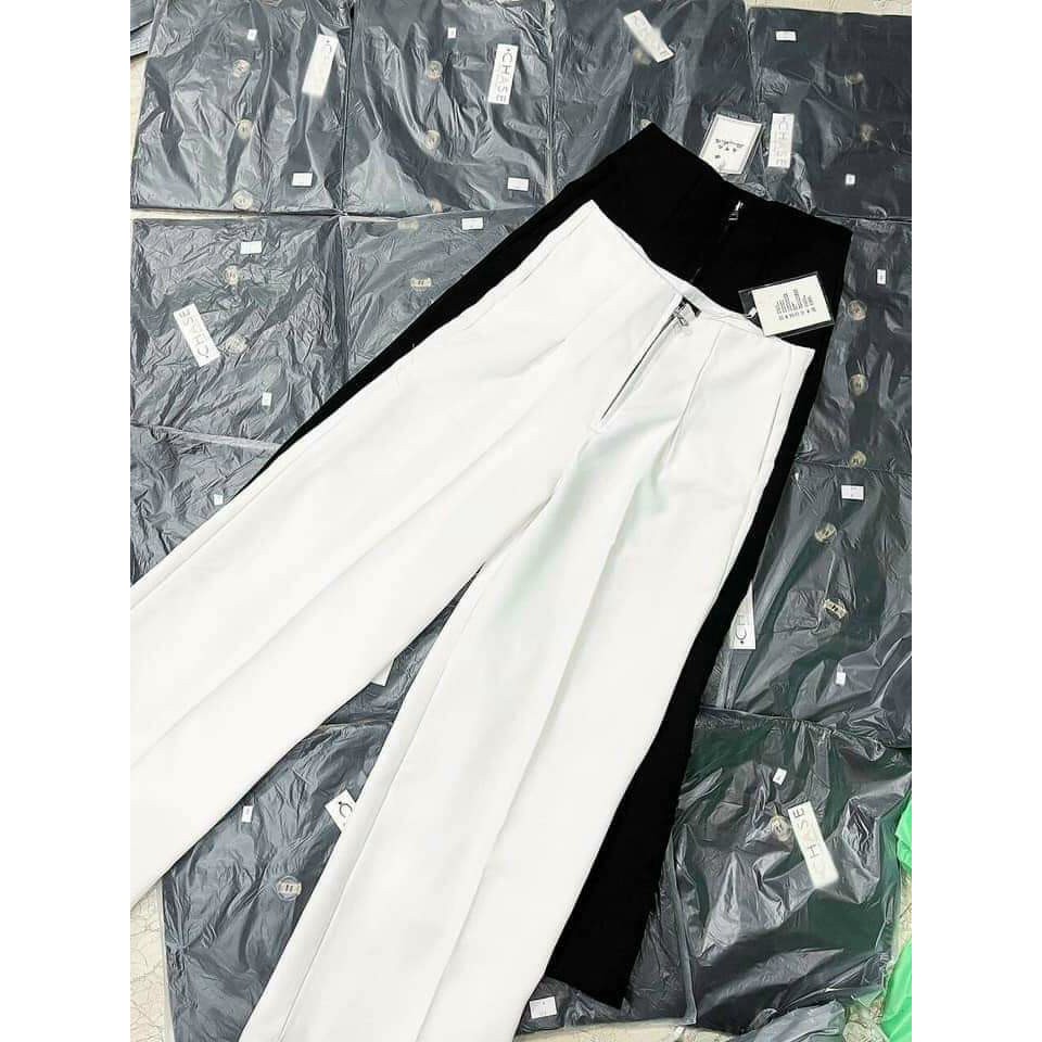 Quần baggy cạp cao công sở chất tuyết mưa | BigBuy360 - bigbuy360.vn