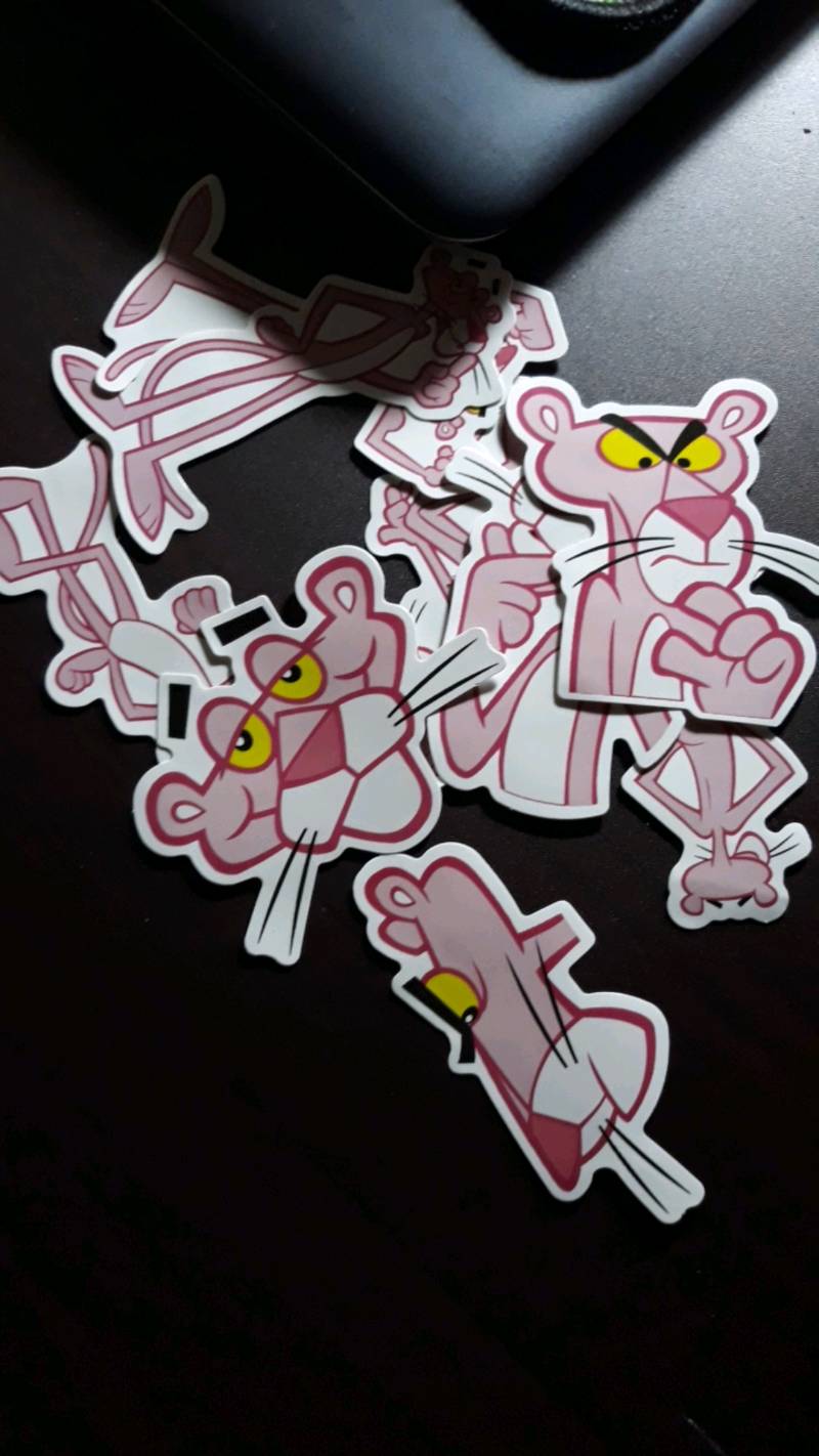 Miếng Dán Sticker Chú Báo Hồng (Pink Panther) Trọn Bộ 10 Hình - In Rõ Ràng  Sắc Nét Khó Tróc | Shopee Việt Nam