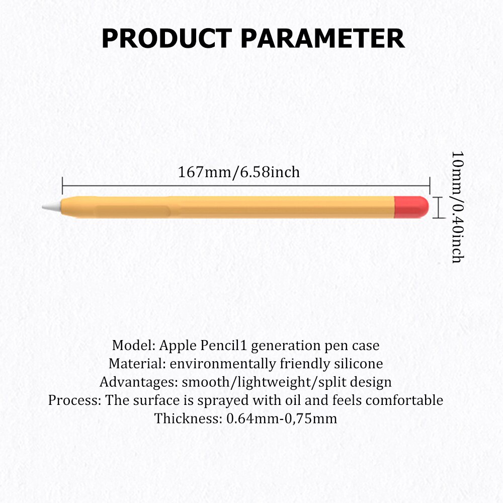 Vỏ bọc bút cảm ứng bằng silicon mềm thích hợp cho Apple Pencil 2 1st 2nd