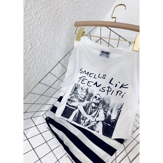 Set áo cotton quần sọc trắng đen vải đẹp giá tốt - HN Closet