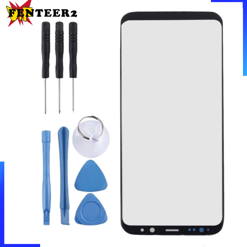 (Fenteer2 3c) Lens Mặt Trước Mặt Trước Thay Thế + Khung Đen Cho Samsung Galaxy S8 + G955