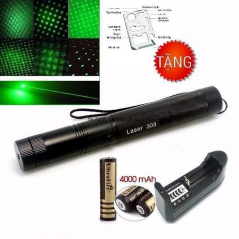 Đèn pin Laser 303-Đèn laser 303 tia xanh ,chiếu sao-Bút laze lazer tia xanh / đỏ cực sáng công suất lớn chiếu xa 3km