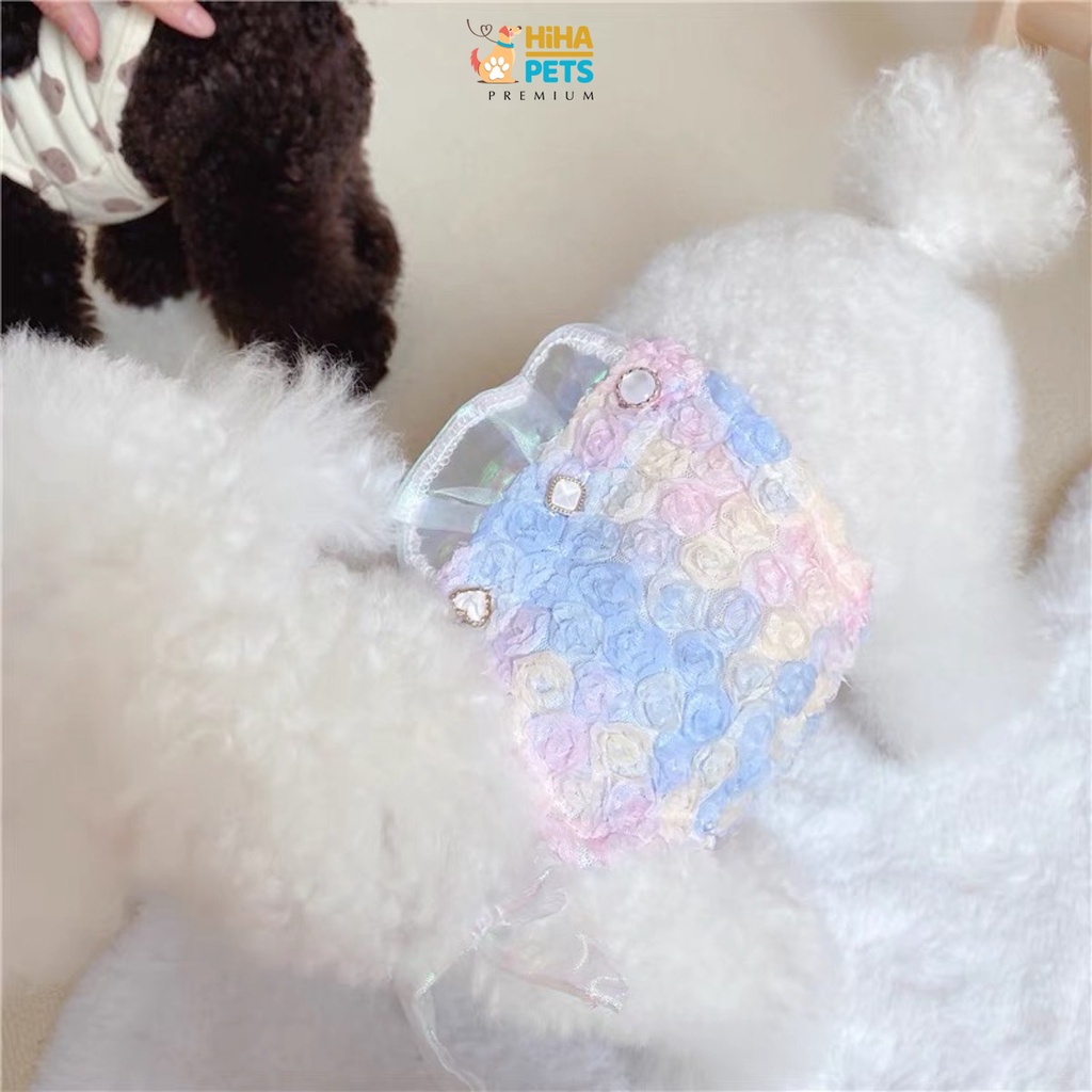 Váy Đầm Cho Chó Mèo Không Nón Hàn Quốc Mẫu Cao Cấp Quần Áo Thú Cưng Thiết Kế Thời Trang Hihapet.