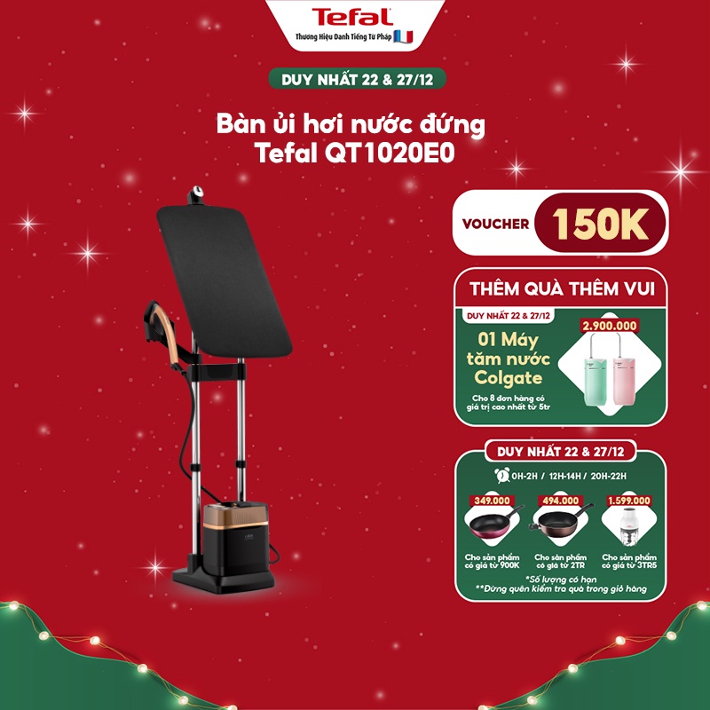 [Mã ELMALL22 giảm 10% đơn 500K] Bàn ủi hơi nước đứng Tefal - QT1020E0