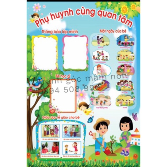 góc tuyên truyền 2- tranh decal mầm non