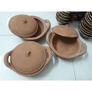 Nồi đất thô miền tây 16cm có nắp