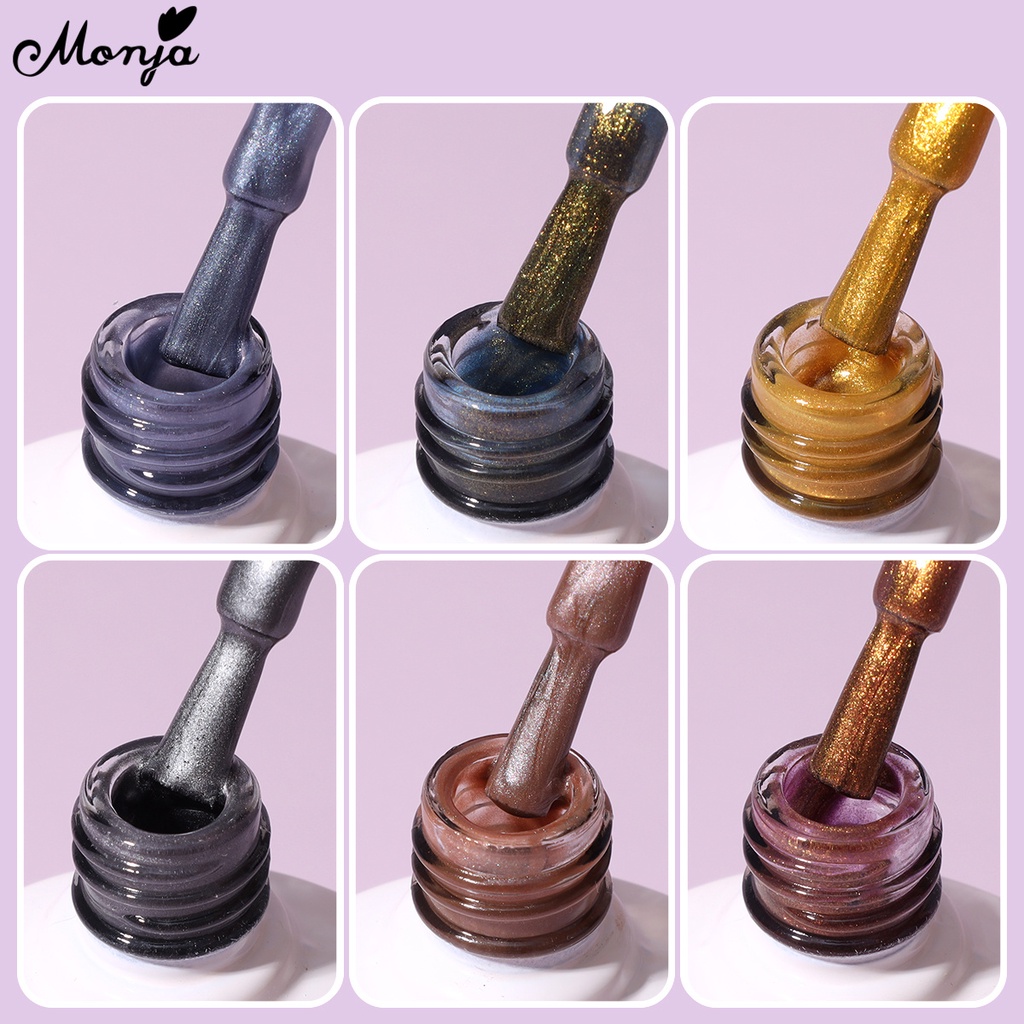 Gel UV ngâm móng tay Monja từ tính tạo họa tiết mắt mèo ba chiều 7.3ML