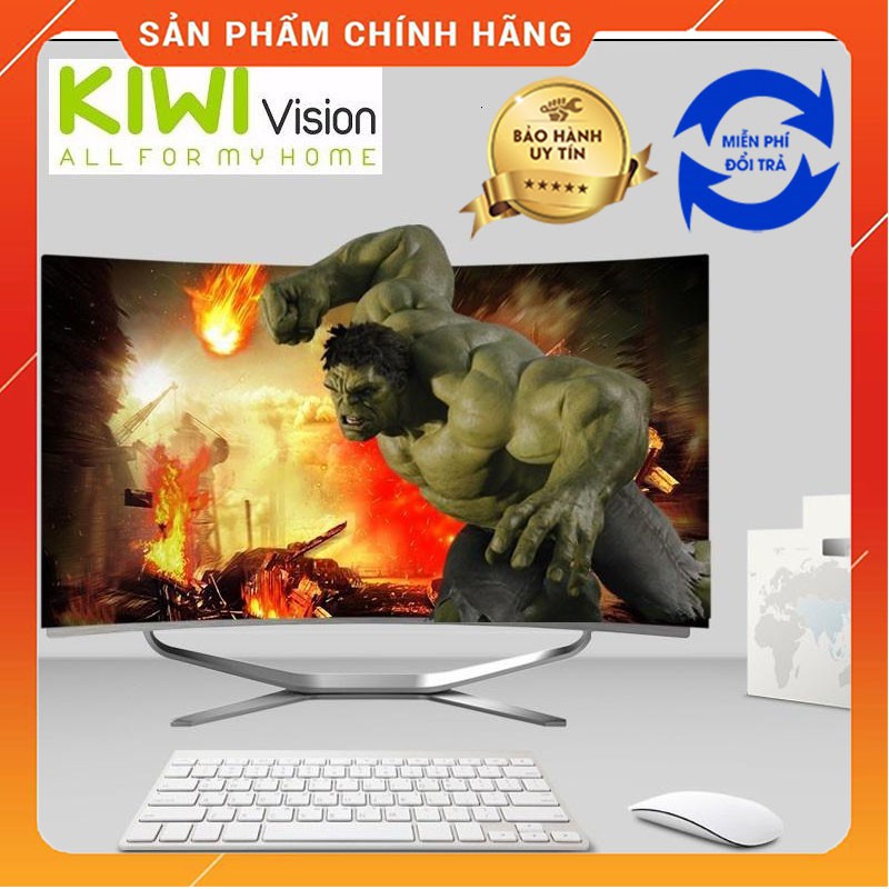 Bộ máy tính All in One Kiwivision - Màn hình cong 24" full view, CPU  Intel Pentium G-2020 Tặng Webcam học online