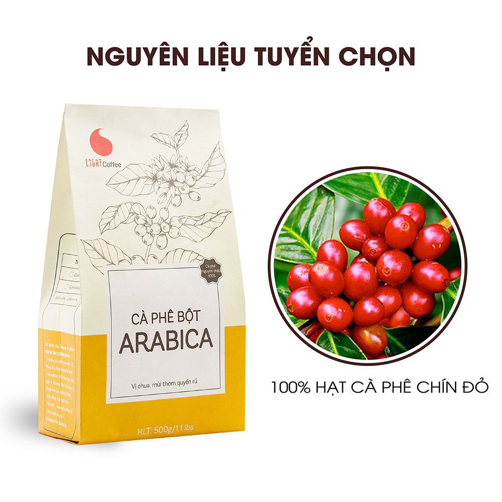 Cà phê Quý Phái Arabica nguyên chất 100% - Cà phê nội địa đặc biệt giá rẻ - Light Coffee 500g