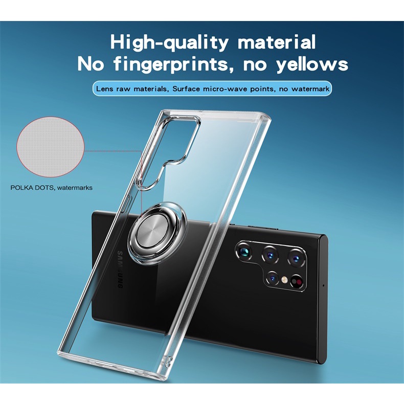 Ốp Lưng TPU Trong SuốT Có NhẫN Đỡ Cho Samsung Galaxy S23 Ultra Galaxy S22 Ultra S23 + Plus