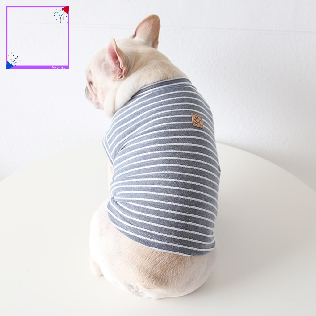 Áo Thun Họa Tiết Kẻ Sọc Thời Trang Cho Thú Cưng
