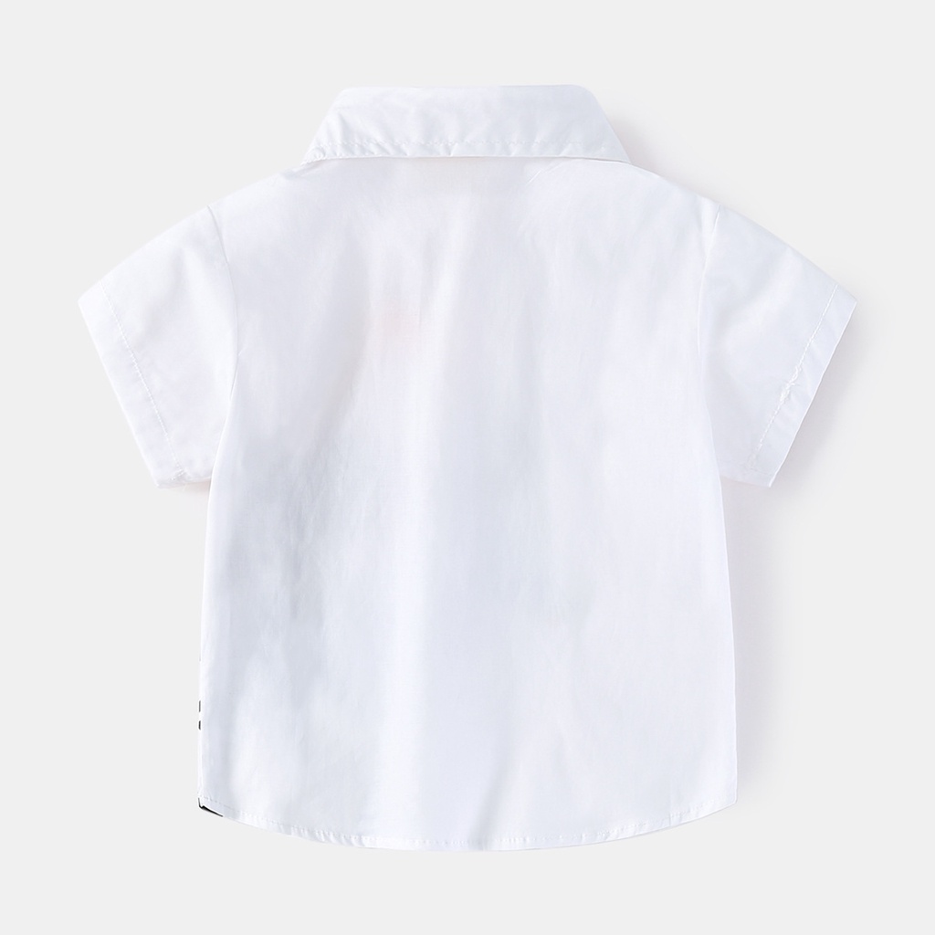 Áo sơ mi SOFFNY vải cotton ngắn tay in họa tiết hoạt hình thời trang mùa hè cho bé trai/ bé gái