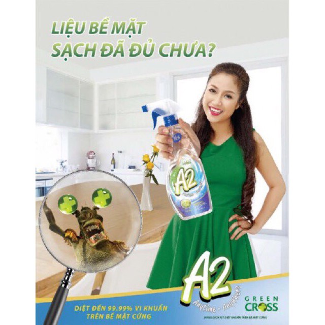 Dung dịch xịt diệt khuẩn GREEN CROSS A2 can 5L - Hương Fresh