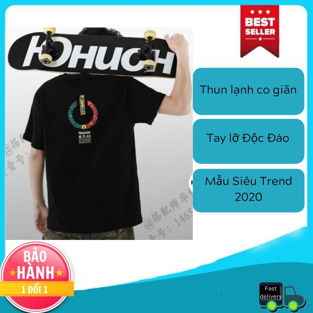 Áo Thun Nam AD04 cotton lạnh Tay Lỡ Form Rộng FULL SIZE Đen Nút Nguồn Trẻ Trung Cá Tính Thời Trang TG(44-70KG) | BigBuy360 - bigbuy360.vn