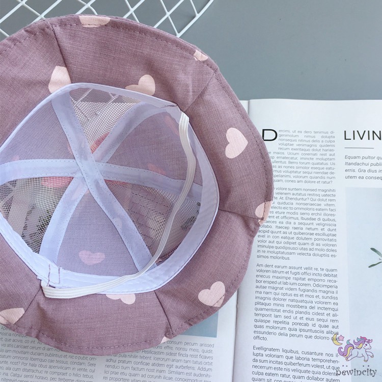 Mũ In Hình Trái Tim Xinh Xắn Cho Bé