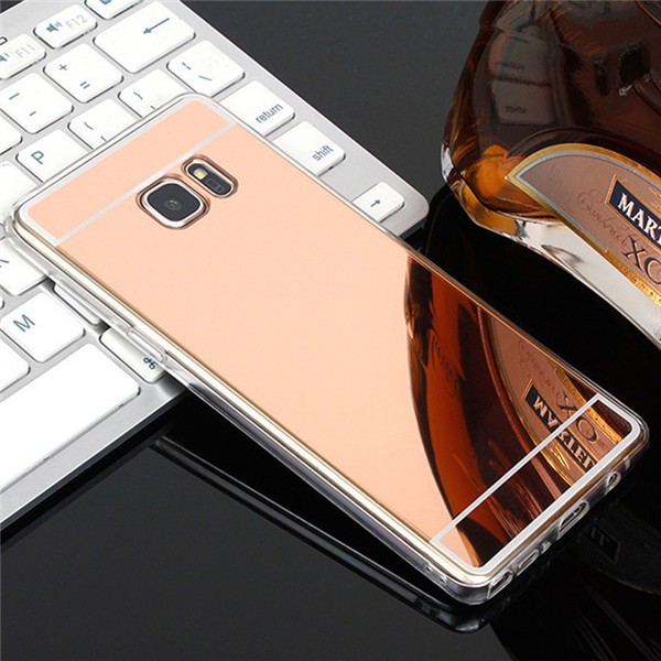 Ốp điện thoại mềm thiết kế mặt gương bảo vệ cho Samsung Galaxy S9 S8 Plus S9+ S7 S6 edge S5