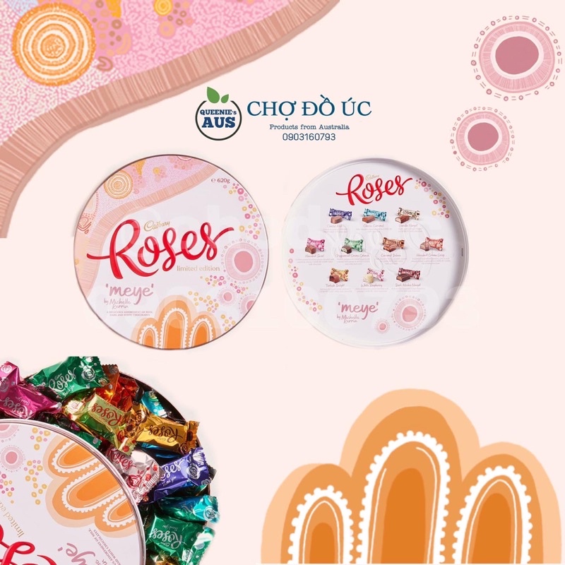 Hộp quà Chocolate Cadbury Roses Tin Phiên bản đặc biệt - hộp 600g - nhập Úc 🇦🇺