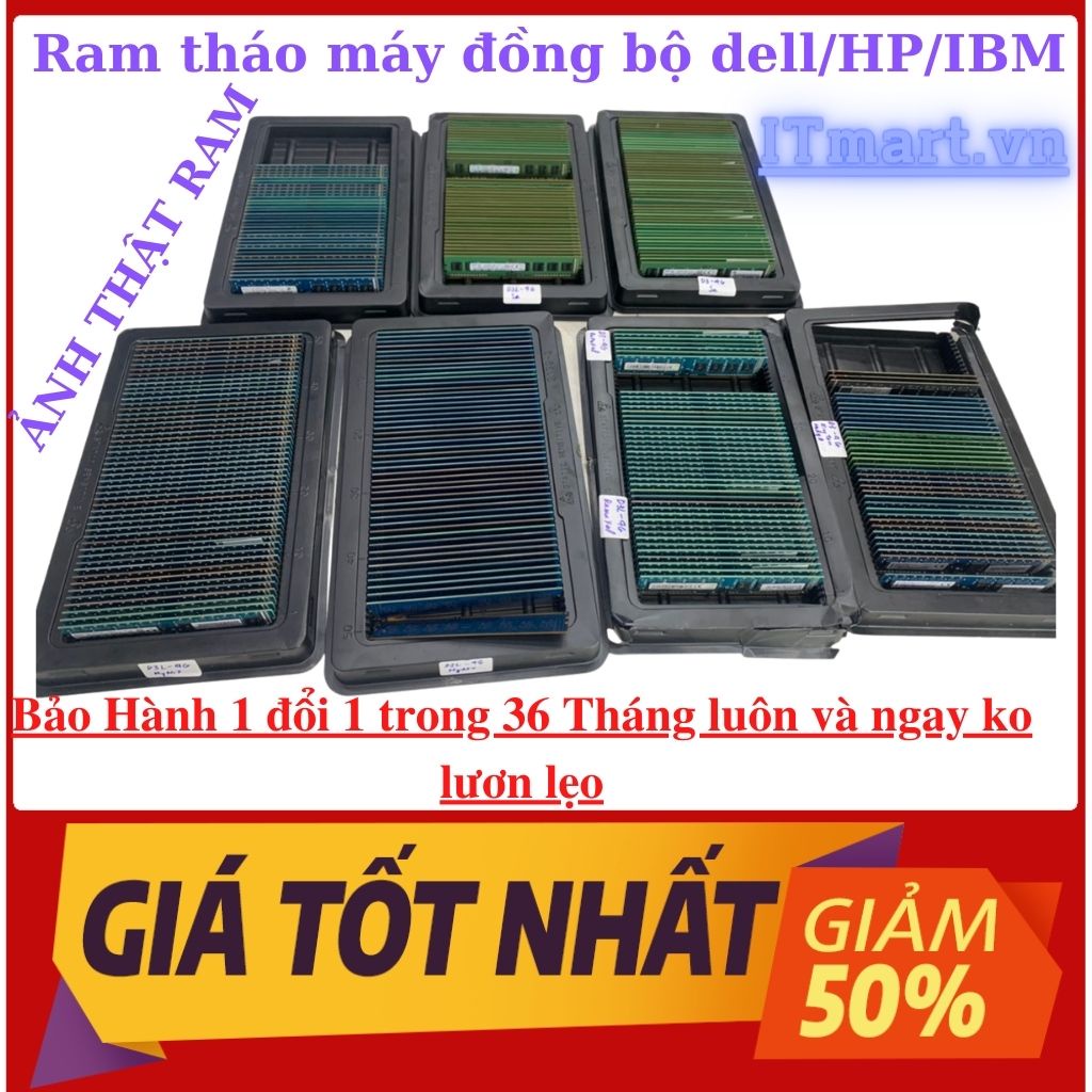 Ram PC DDR3/DDR3L, 8Gb 4Gb bus 1600Mhz- ram tháo máy đồng bộ HP,Dell,IBM chuẩn Mỹ, bảo hành 3 năm