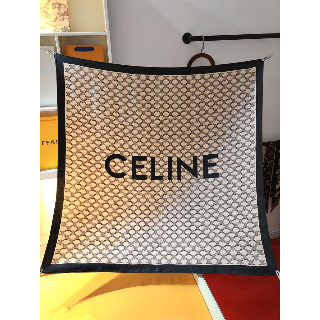 Khăn Quàng Cổ Bằng Lụa Satin Hình Vuông In Họa Tiết Chữ CC Sang Trọng 2022 Cho Nữ