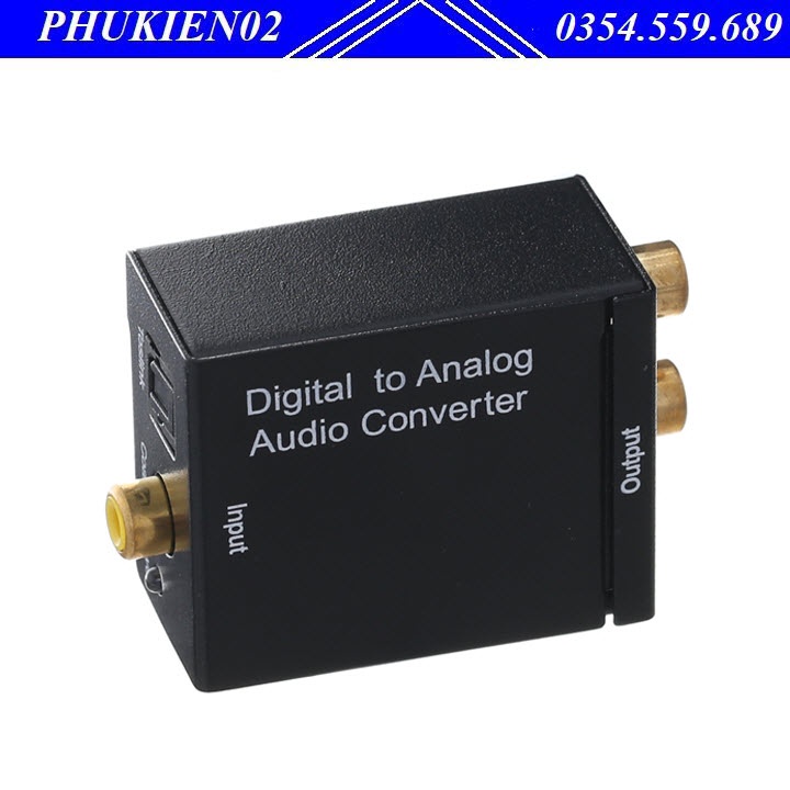 Bộ chuyển đổi Optical Audio to RCA Audio - Digital to Analog Audio R/L (Quang ra Av)