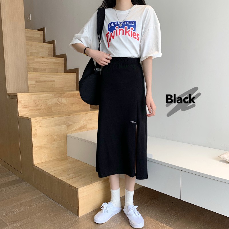 Chân Váy Midi XIAOZHAINV Thiết Kế Xẻ Tà Gợi Cảm Trẻ Trung | BigBuy360 - bigbuy360.vn