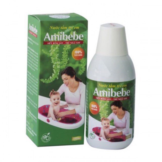 Nước tắm trẻ em Amibebe hết rôm sảy, trẻ ngủ say, chai 250ml – Health Pharmacy