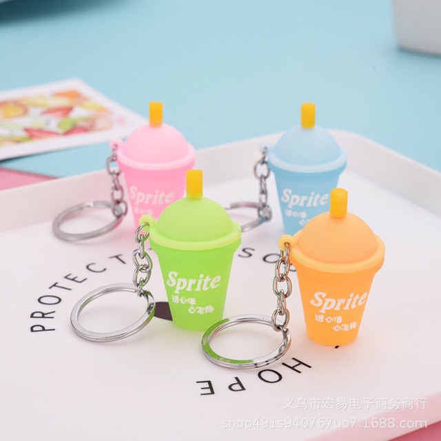 Móc khoá ly nước sprite