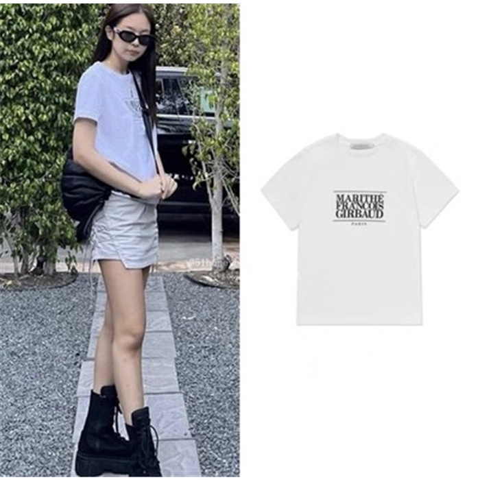 jennie Áo Thun Nữ Tay Ngắn In Chữ Blackpink