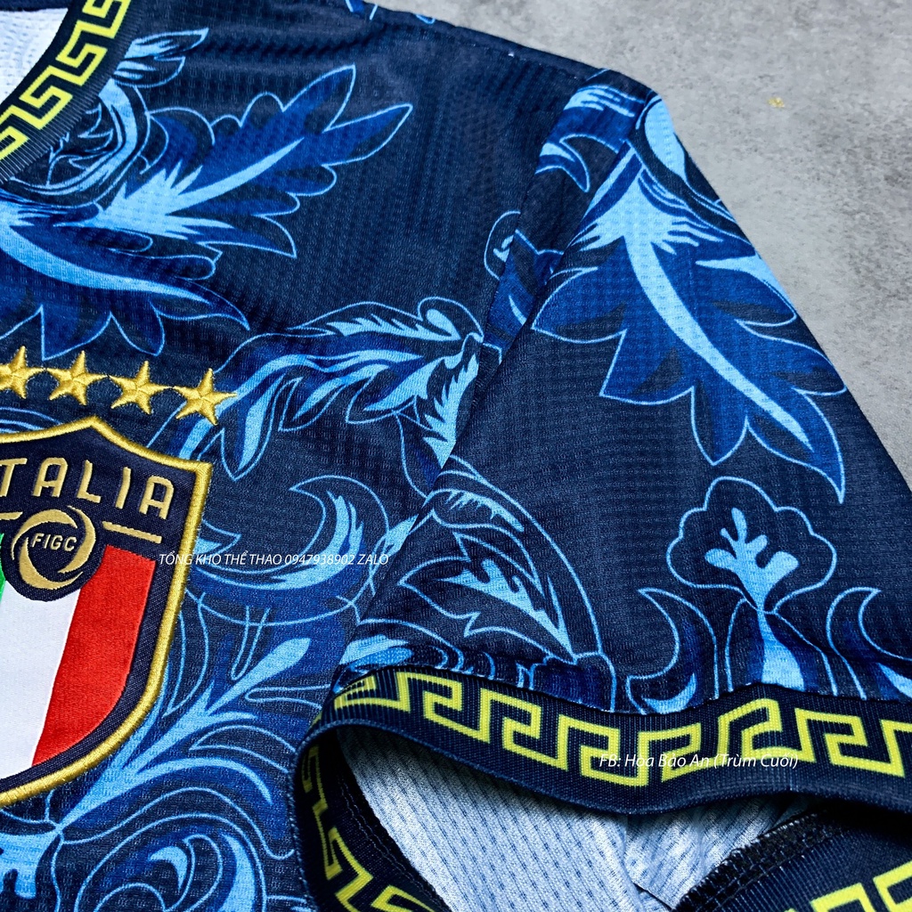Set Bộ Quần Áo Bóng Đá Đội Tuyển Ý Xanh Đen Sân Nhà 2022-2023 Vải Thái Cao Cấp- Áo Tuyển ý 2023
