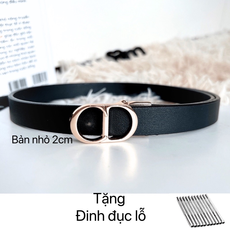 Thắt lưng nữ CD da bò hàng cao cấp, dây thắt lưng nữ hàng hiệu cao cấp