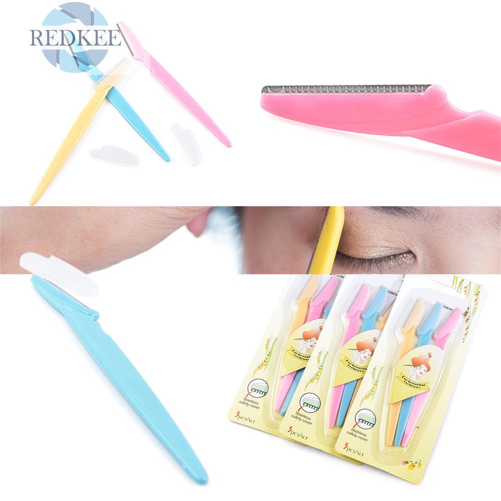 [Hàng mới về] Set 3 dụng cụ tỉa lông mày an toàn tiện dụng cho nữ