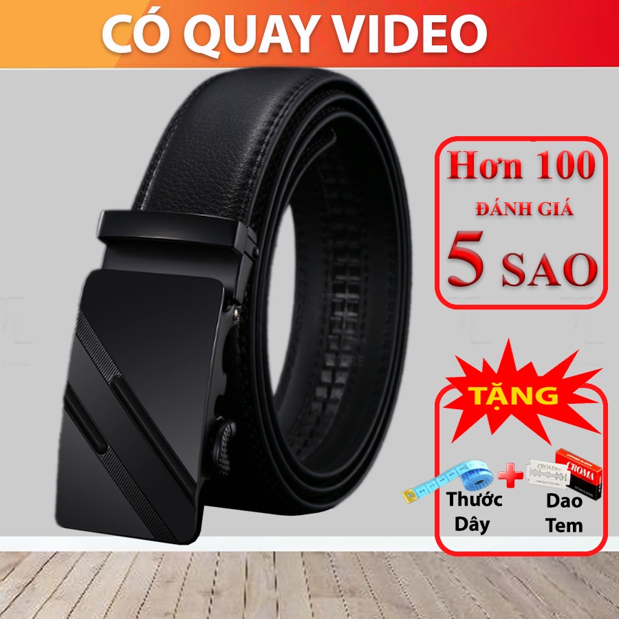 Thắt Lưng Nam Cao Cấp, Dây Nịt Nam Giá Rẻ TL store, Bản To 3,5cm, Khóa Kim Loại Tự Động, Phối Quần Âu Công Sở