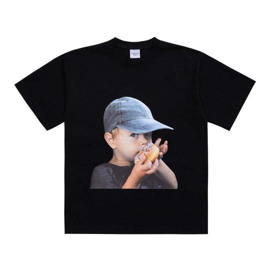 ⚡️Áo thun Acmé de la vie ADLV BABY FACE SHORT SLEEVE T-SHIRT BLACK CAP BOY  ⚡️