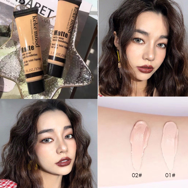 Kem Nền Che Phủ Khuyết Điểm Kiềm Dầu Làm Sáng Da Lâu Trôi Kekemood