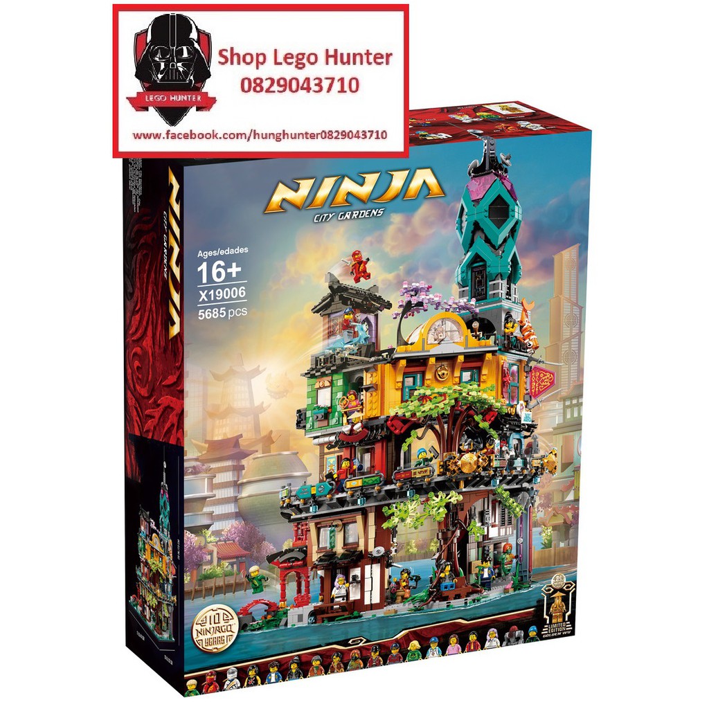 X19006 Ninjago City Gardens Bộ đồ chơi lắp ráp Vườn treo thành phố Ninjago Set kỷ niệm 10 năm Ninjago 5685 chi tiết