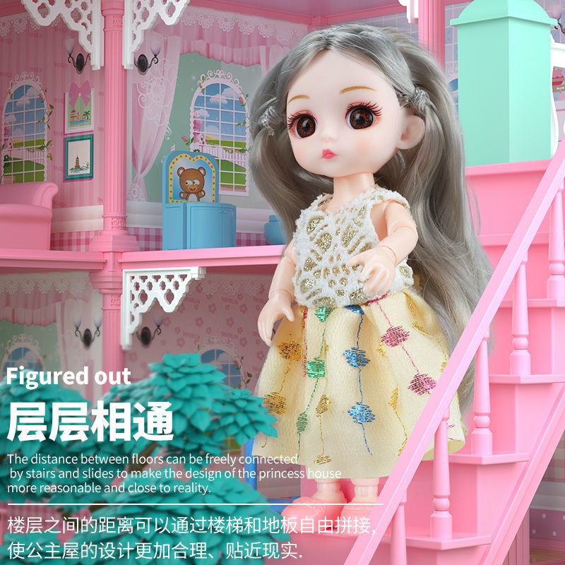 Bộ Đồ Chơi Ngôi Nhà Búp Bê Barbie Xinh Xắn Cho Bé Gái