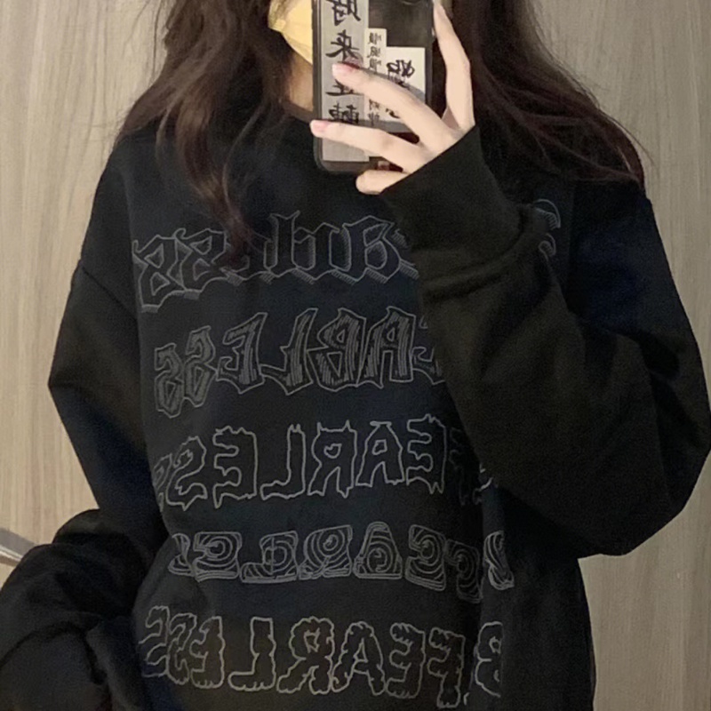 NRVP Mới Áo Thun Tay Dài Dáng Rộng In Chữ Phong Cách Hàn Quốc 2023