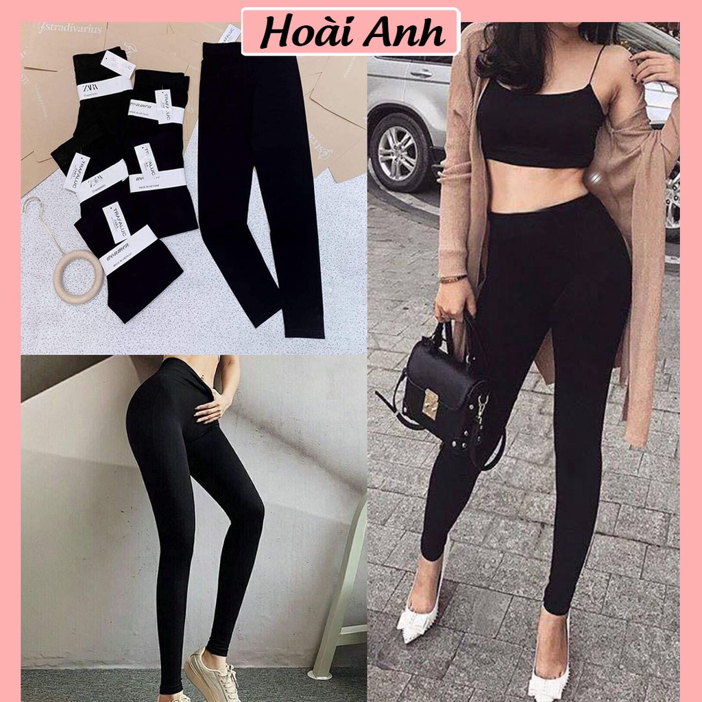 Quần Legging Nữ Cạp Cao Legging Nữ Ôm Sát Nâng Mông Chất Umi Hàn Cao Cấp