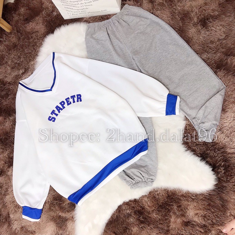 [ FREESHP TỪ 50K ] Set bộ nỉ form thụng quần xám jogger siêu Hot, Set nỉ form rộng unisex Hàn quốc phối màu siêu xinh