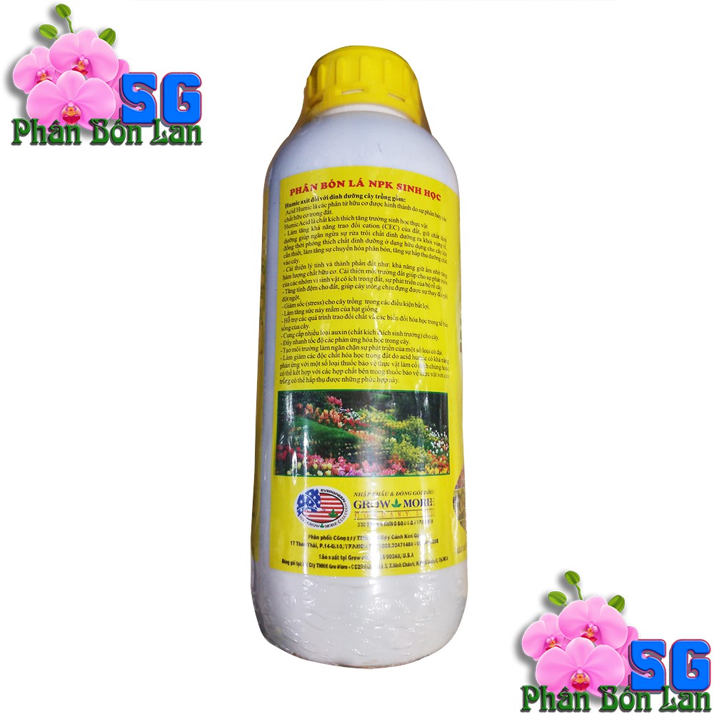 Acid Humic 322 Chai 235ml - Phân bón chuyên dùng cho lan rừng, kích rễ, cải tạo đất trồng