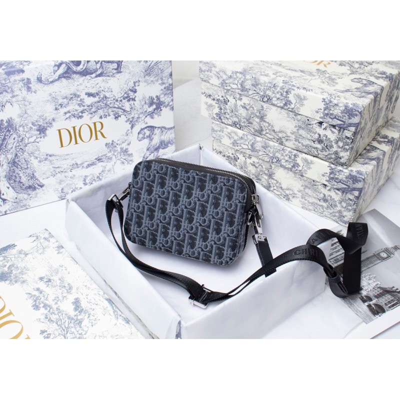 Túi đeo chéo nam Dior oblique 2020 CD da thật cao cấp