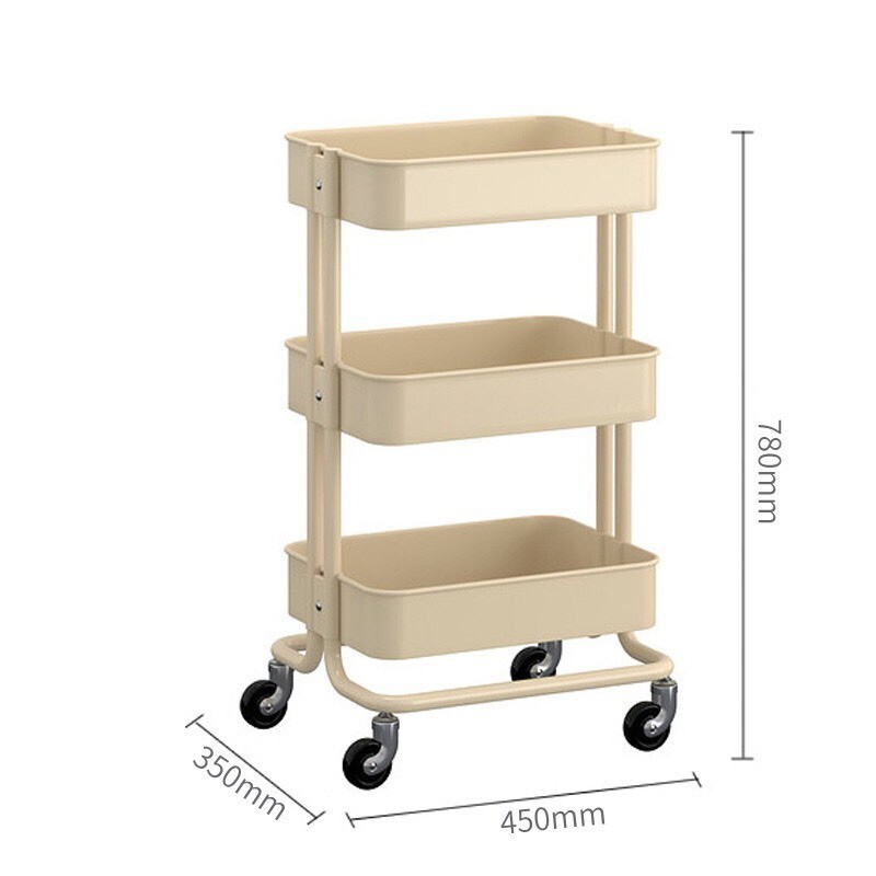 Kệ 3 Tầng Đen Nhà Bếp Đựng Thực Phẩm Dụng Cụ Nhà Bếp Cá Nhân Xe Đẩy Nhà Bếp 3 Tầng Đủ Màu Loại Tốt IKEA