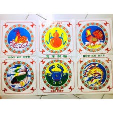 Bộ đồ chơi lắc bầu cua cá cọp xúc xắc bằng đá