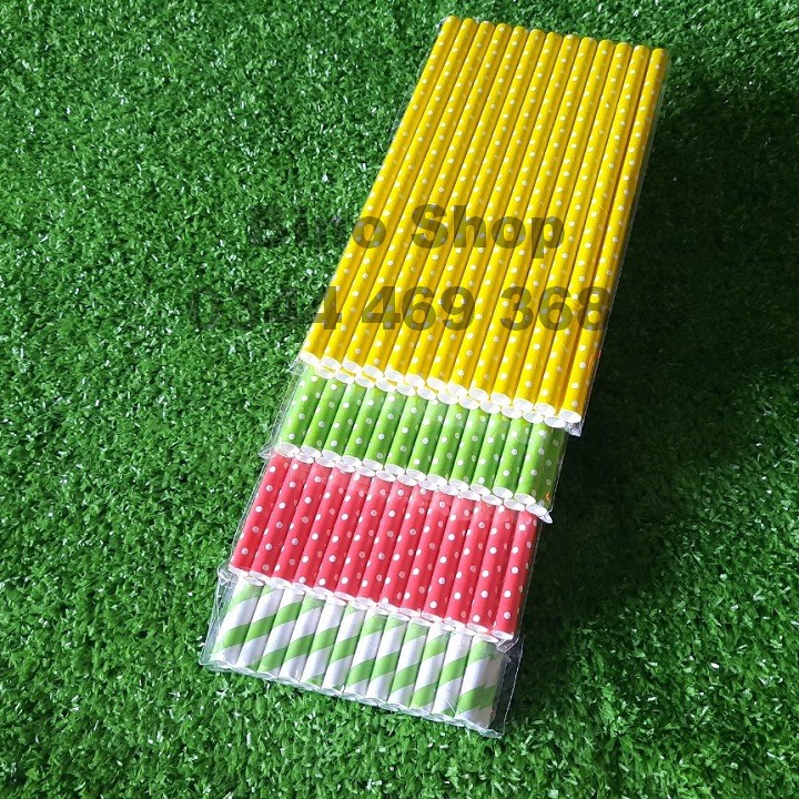 Combo 200 Ống Hút In Hình 8mm- Giá Tại Xưởng