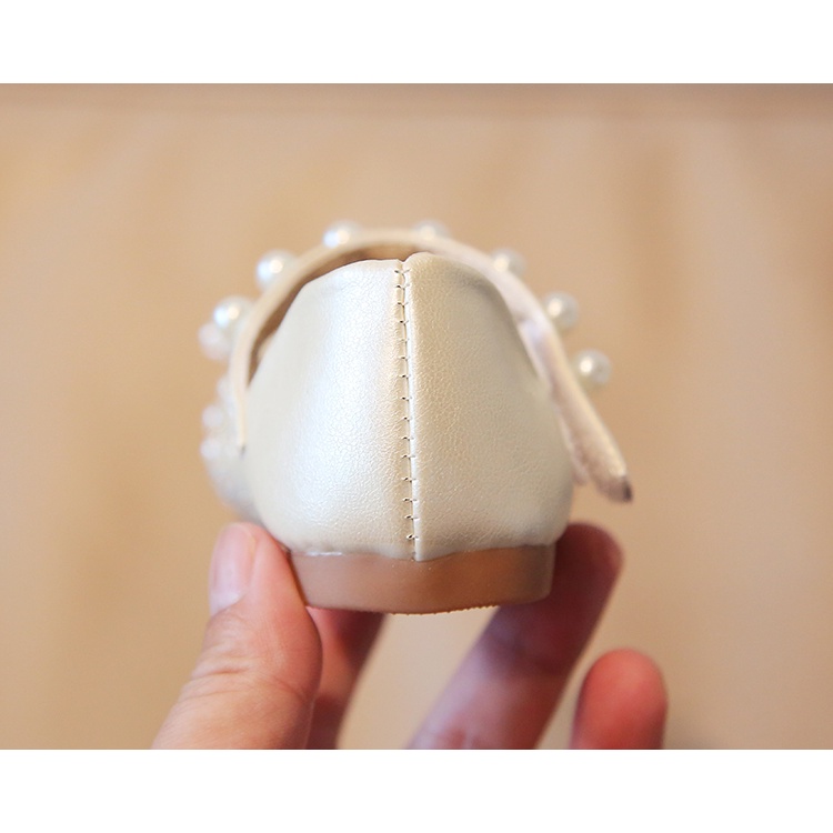 Giày Búp Bê Da Đế Mềm Đính Nơ Lấp Lánh Cho Bé Gái 2-16 Tuổi