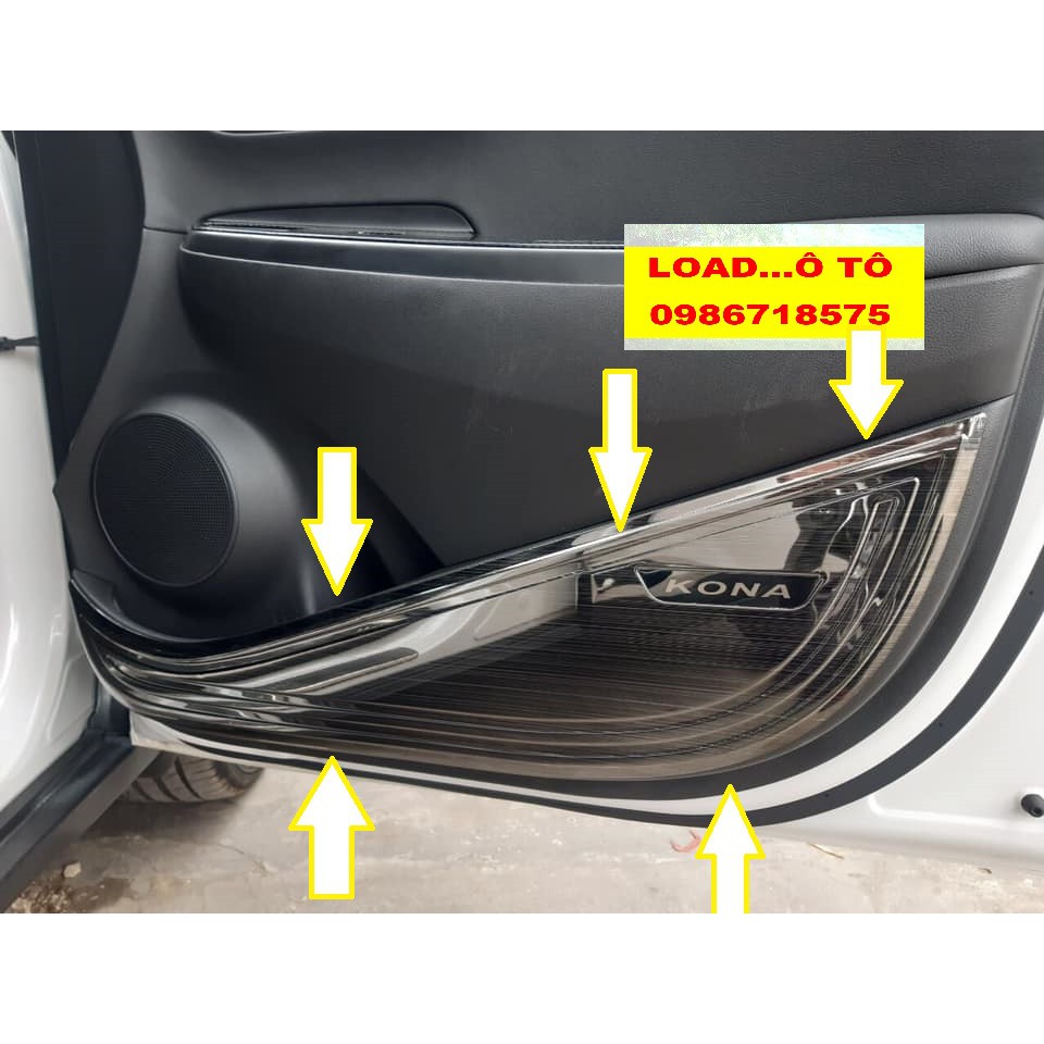 Tapbi Cánh Cửa, Màng Loa xe Huyndai Kona 2022-2018 Mẫu Vân Titan Cao Cấp, Bộ ốp Titan chống trầy xước Tapli