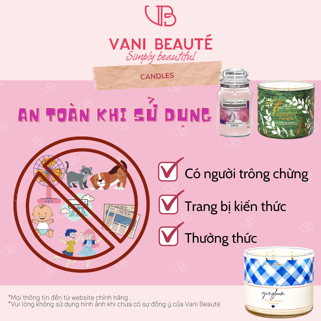 Nến Thơm 1 bấc Bath &amp; Body Works 198g - Hàng US