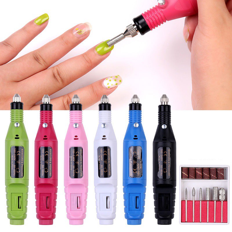 Máy Mài Móng Tay Mini Cầm Tay Chính Hãng TẶNG KÈM 6 Đầu Mài ANVIHOM