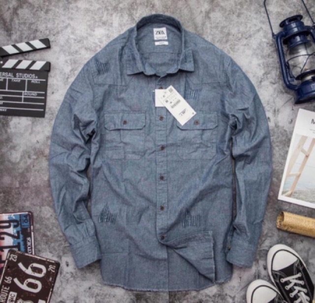 ⚡️⚡️Áo sơmi denim Zr⚡️⚡️